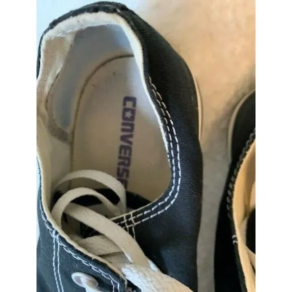 Converse Size 10 Mens All Star Black Sneakers Shoes Low Top Lace Up