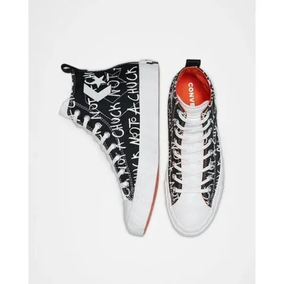 Converse Untitled Hi 'Not A Chuck' Black/Mandarin Orange Men's Shoes 8 US New