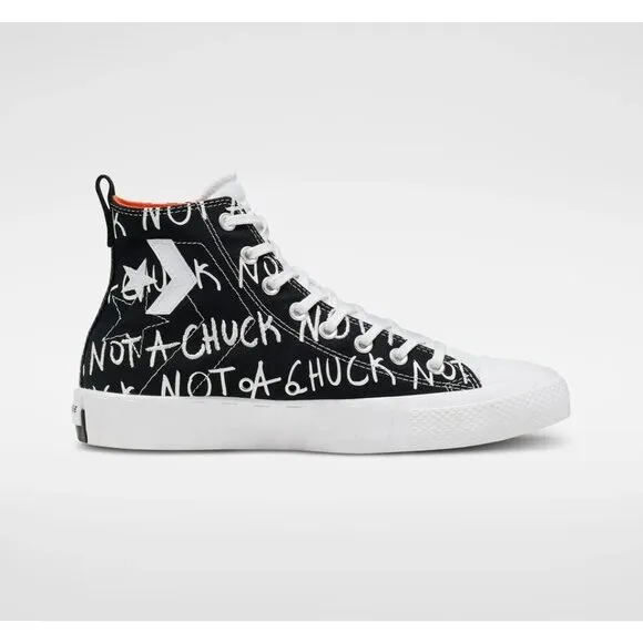 Converse Untitled Hi 'Not A Chuck' Black/Mandarin Orange Men's Shoes 8 US New