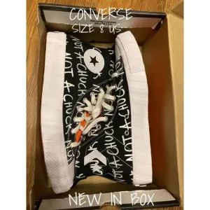 Converse Untitled Hi 'Not A Chuck' Black/Mandarin Orange Men's Shoes 8 US New