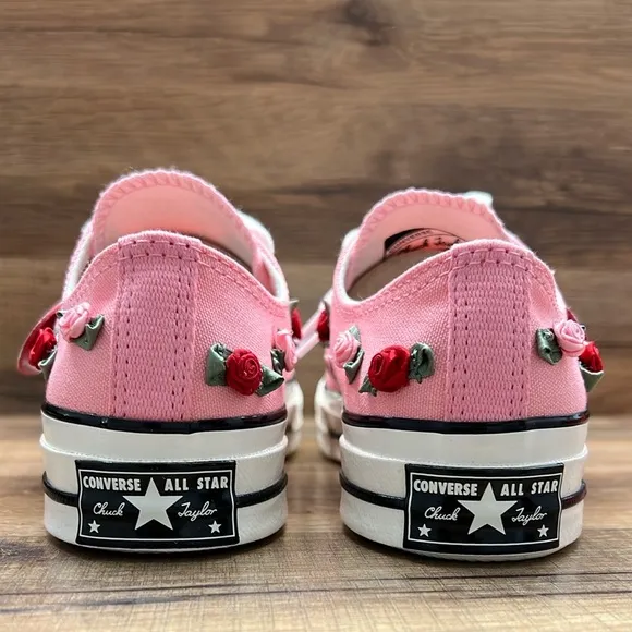 Converse Women's Pink Floral Sneakers