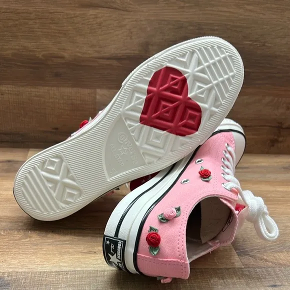 Converse Women's Pink Floral Sneakers