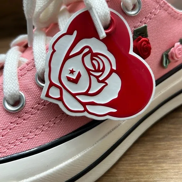 Converse Women's Pink Floral Sneakers
