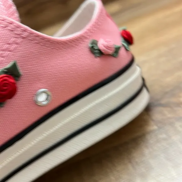 Converse Women's Pink Floral Sneakers