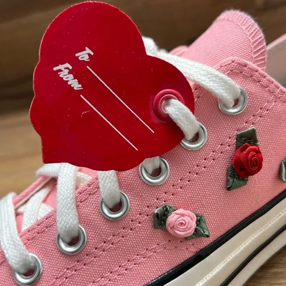 Converse Women's Pink Floral Sneakers