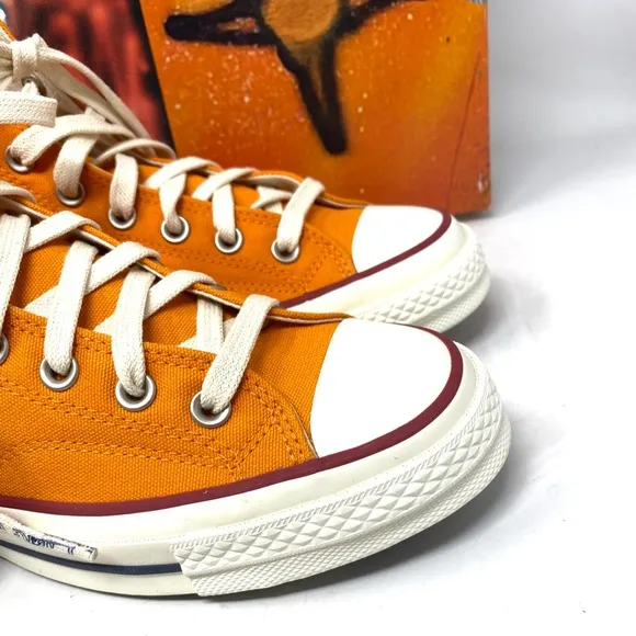 Converse x Come Tees Chuck 70 Shoes Orange Canvas Women Sneakers High A01762C