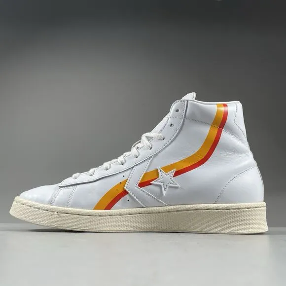 Converse x Roswell Rayguns Men’s Size 10 Pro Leather HI White Orange Sneaker EUC