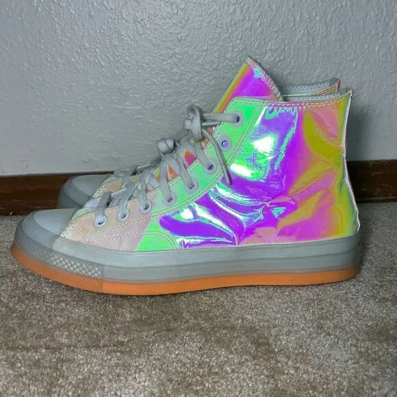 Converse Chuck 70 Hi Mens Size 9 /Women 11 Casual Shoe Hi Vis Iridescent Sneaker