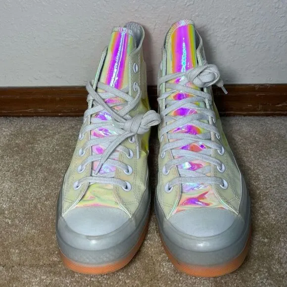 Converse Chuck 70 Hi Mens Size 9 /Women 11 Casual Shoe Hi Vis Iridescent Sneaker