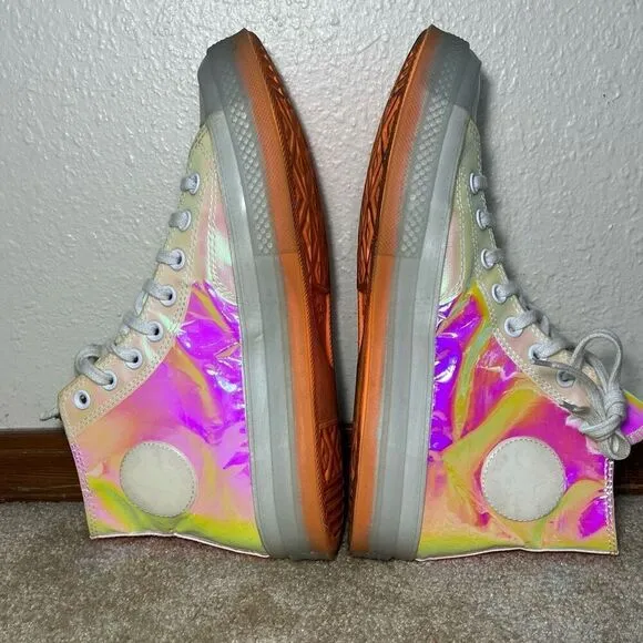 Converse Chuck 70 Hi Mens Size 9 /Women 11 Casual Shoe Hi Vis Iridescent Sneaker