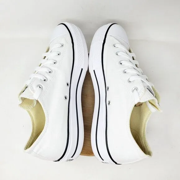 Converse Lift Platform Shoes Women 11 White Canvas Chuck Taylor All Star Sneaker