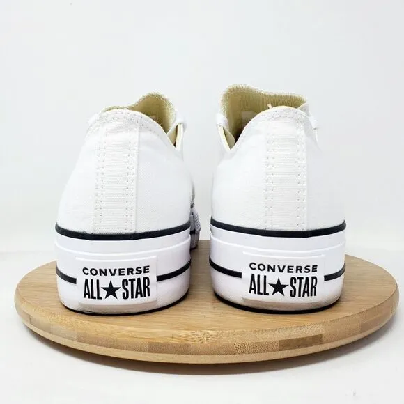 Converse Lift Platform Shoes Women 11 White Canvas Chuck Taylor All Star Sneaker