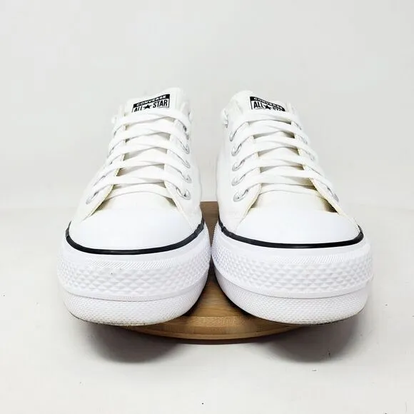 Converse Lift Platform Shoes Women 11 White Canvas Chuck Taylor All Star Sneaker