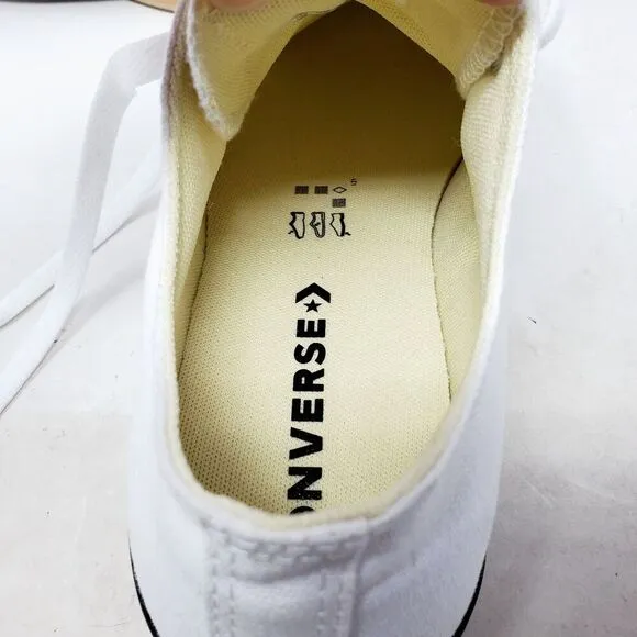 Converse Lift Platform Shoes Women 11 White Canvas Chuck Taylor All Star Sneaker