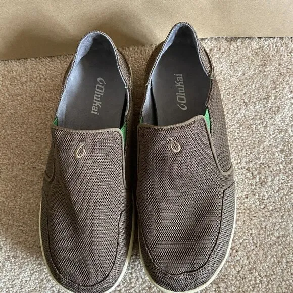 COPY - OluKai Nohea Mesh Slip On Shoe l Mustang/Lime Green Size 8.5