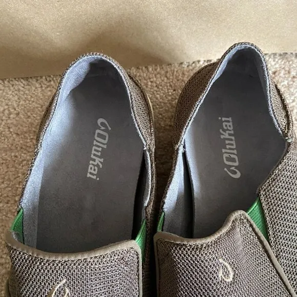 COPY - OluKai Nohea Mesh Slip On Shoe l Mustang/Lime Green Size 8.5