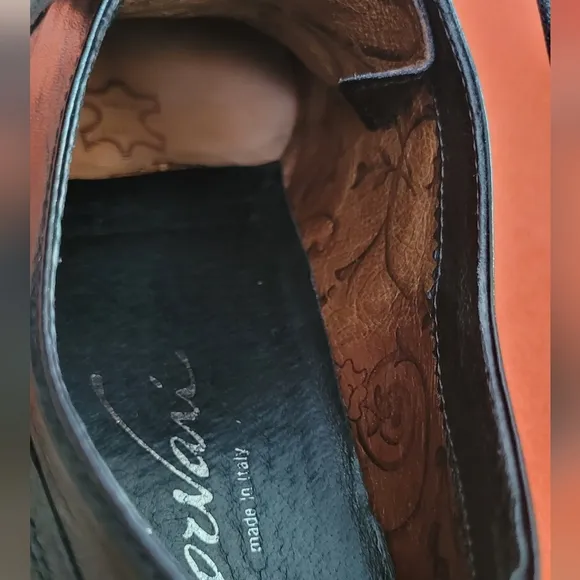 Corvari Men's Black Leather Dress Shoes Size 40