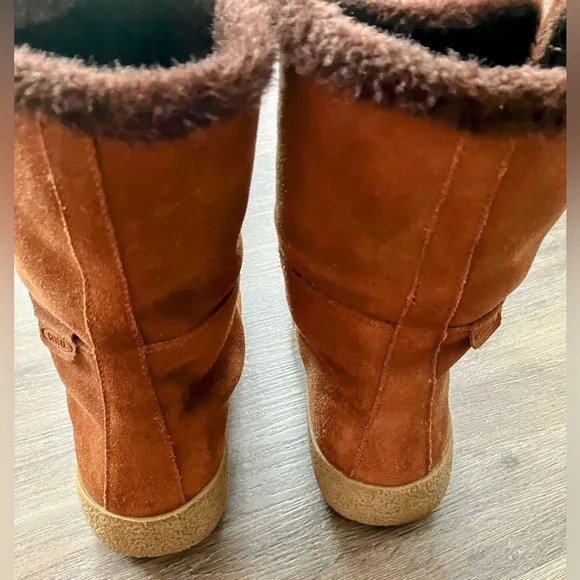 Cougar Cricket Brown Suede Boots Lace-Up Lined Winter Boots Women's 8M