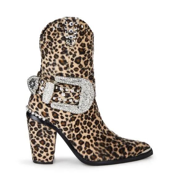 Cowboy boots Sheriff Leopard with rhinestones  NEW w/box condition