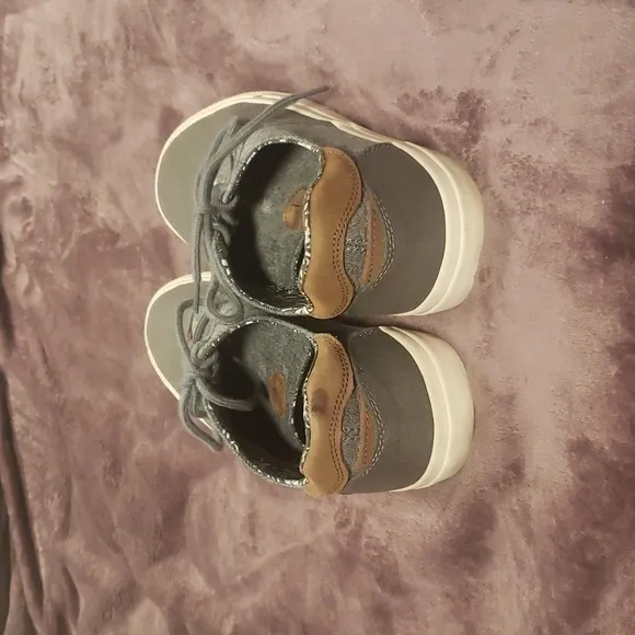 Crevo Tiller‎ Gray and Tan Two Tone Canvas Casual Shoes 10