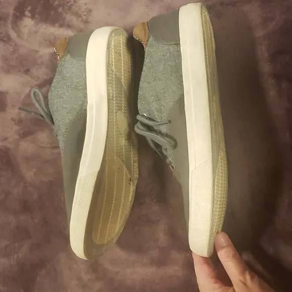 Crevo Tiller‎ Gray and Tan Two Tone Canvas Casual Shoes 10