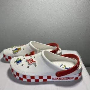 Crocs x Toy Story Pizza Planet Slip-On Shoes White/Red Men’s Size 13 –