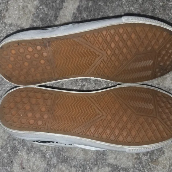 Custom Made STRANGER THINGS White Slip-On Shoes with Graphic Design