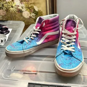 Customized Cotton Candy Splatter Van hightops