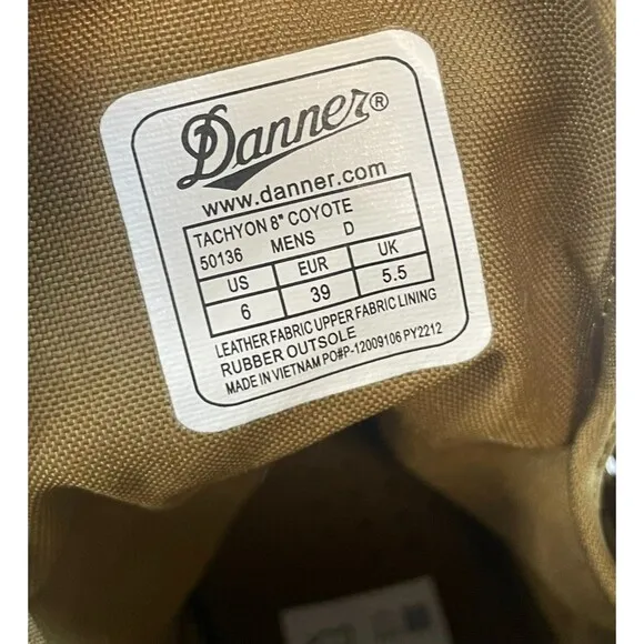 Danner Tachyon Coyote 50136 Men's Boot Combat Military Tactics Synthetic 6 Brown