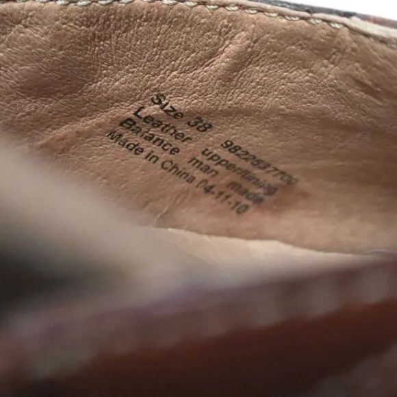 DANSKO &quot;STEFANIE&quot; 7.5 Womens Brown Leather MaryJane' Mules/Clogs