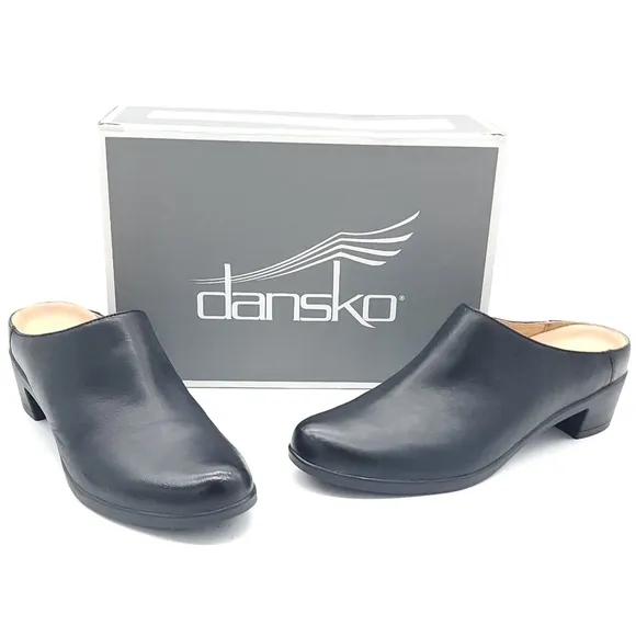 Dansko Carrie Women's Casual Shoes Black Burnished Nubuck Clogs Women's Size 42