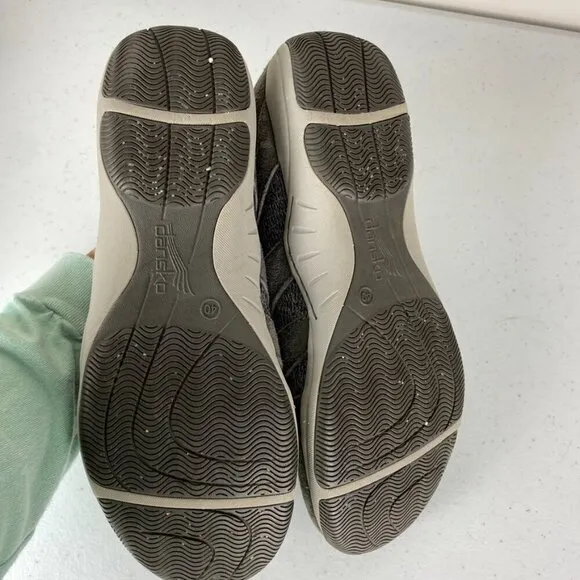 Dansko Holland Suede Bungee Sneakers Shoes Grey Size 40