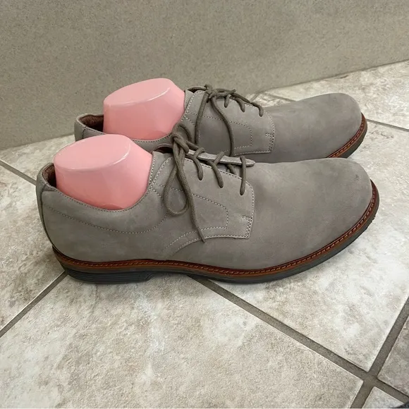 Dansko Josh Shoes Oxford Taupe Nubuck Suede Leather Mens Size 47 USA 13.5-14
