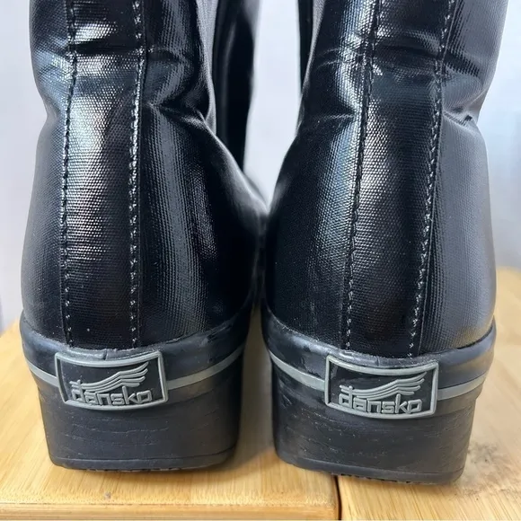 Dansko Vail Rain Boots Canvas Rubber Women’s Black 6.5US 4.5UK 37EU