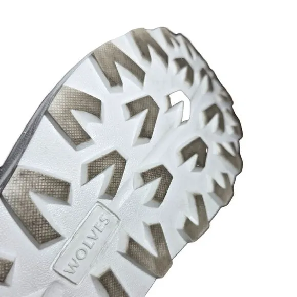 Darc Sport White and Gray Athletic Shoes with Chunky Sole