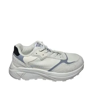 Darc Sport White and Gray Athletic Shoes with Chunky Sole