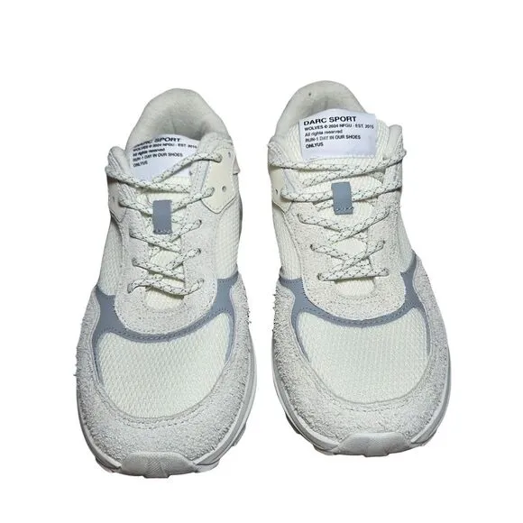 Darc Sport White and Gray Athletic Shoes with Chunky Sole