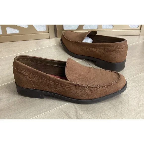 Denim &amp; Supply Ralph Lauren Sandi Brown Leather Loafer Men Slip On Shoes 13 D