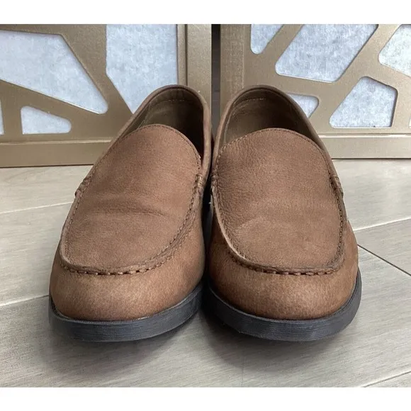 Denim &amp; Supply Ralph Lauren Sandi Brown Leather Loafer Men Slip On Shoes 13 D