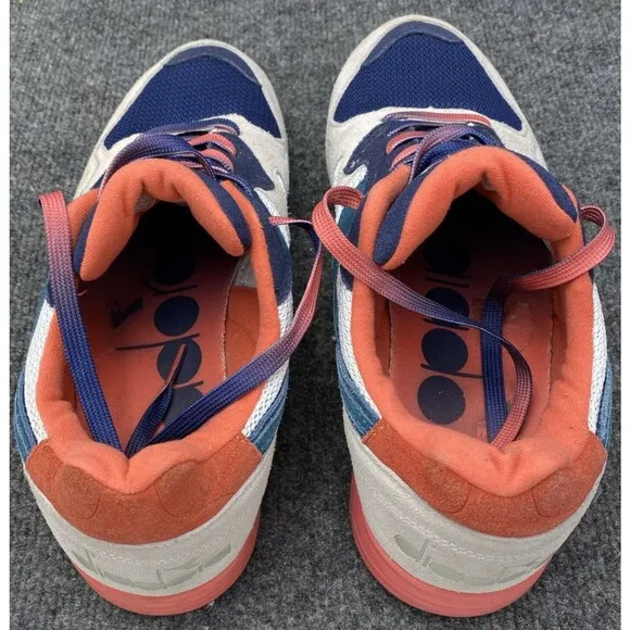 Diadora Shoes Mens Size 10 11N902 Swedish Sunset Sneakers Blue Pink Suede Casual
