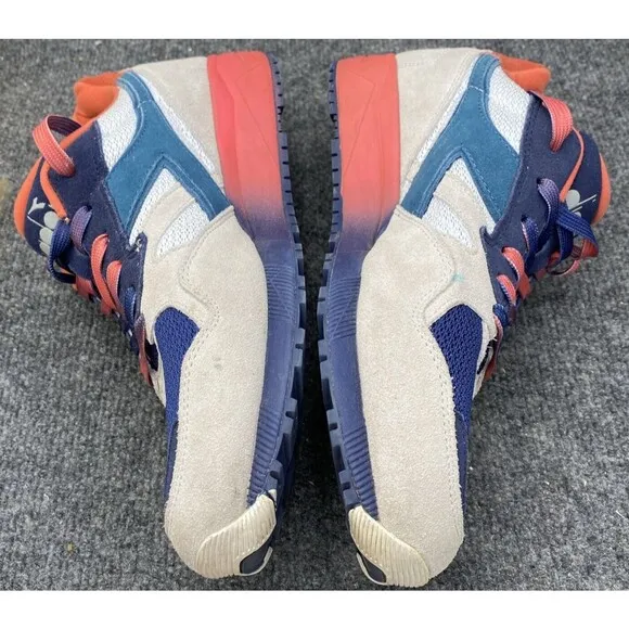 Diadora Shoes Mens Size 10 11N902 Swedish Sunset Sneakers Blue Pink Suede Casual