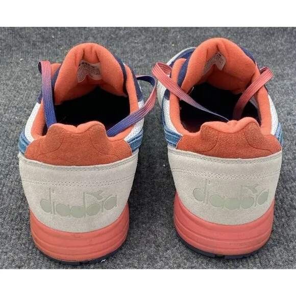 Diadora Shoes Mens Size 10 11N902 Swedish Sunset Sneakers Blue Pink Suede Casual