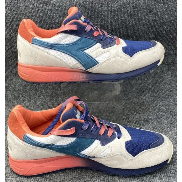 Diadora Shoes Mens Size 10 11N902 Swedish Sunset Sneakers Blue Pink Suede Casual