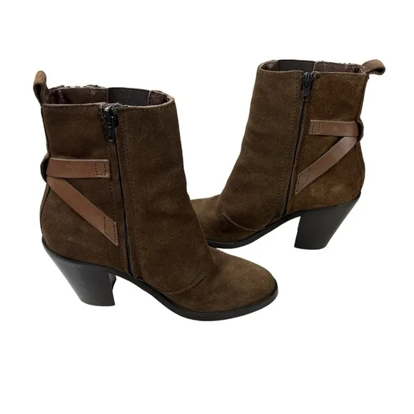 DIESEL D-Kinley Boots Ankle Suede Dark Brown Women’s Sz US 8.5