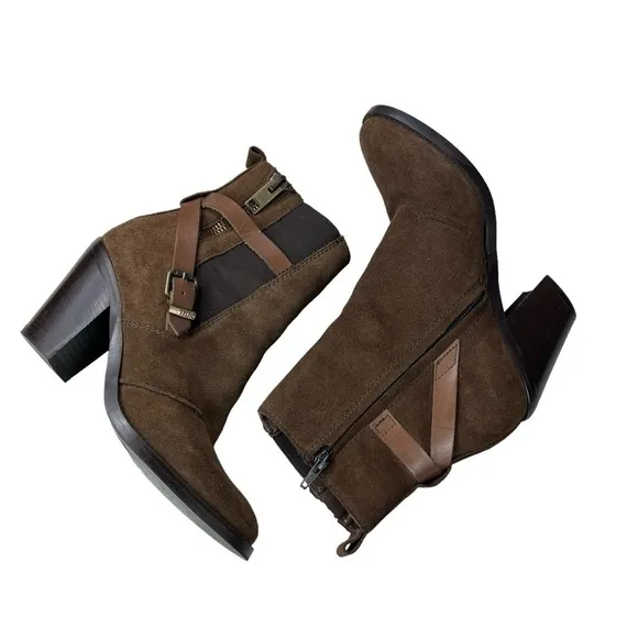 DIESEL D-Kinley Boots Ankle Suede Dark Brown Women’s Sz US 8.5