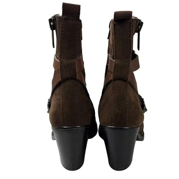 DIESEL D-Kinley Boots Ankle Suede Dark Brown Women’s Sz US 8.5