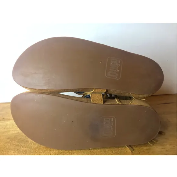 Dingo Heat Wave Camel Leather Mocassin Sandals Womens  8.5