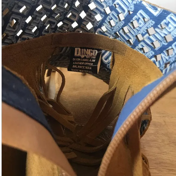 Dingo Heat Wave Camel Leather Mocassin Sandals Womens  8.5
