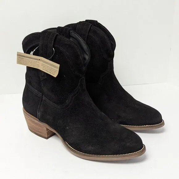 Dingo Tumbleweed Western Boots, Black Suede, Women's 9 M