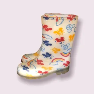 Disney Resorts Tokyo Mickey Mouse rainbow rubber rain‎ boots size S (1-2year)